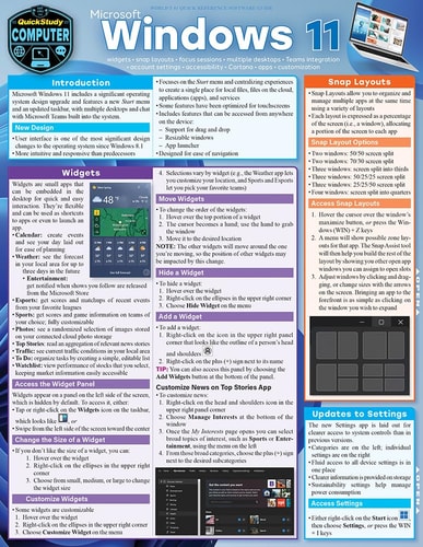 Microsoft Windows 11 QuickStudy Laminated Computer Reference — Katie Gatto