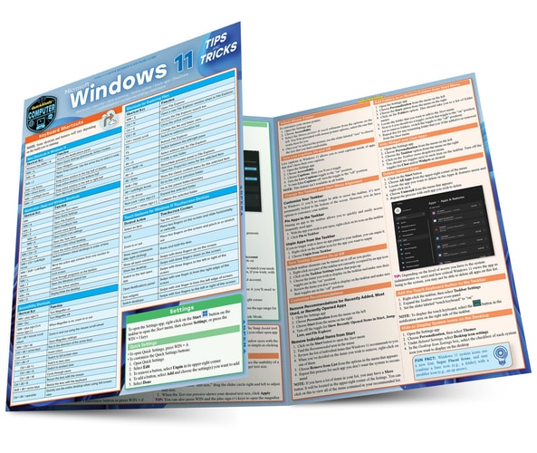 Microsoft Windows 11 – Tips and Tricks QuickStudy Laminated Computer Reference Guide — Katie Gatto