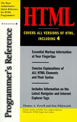 HTML Programmer’s Reference — Thomas A. Powell