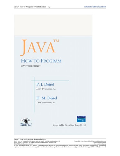 Java How to Program — Harvey M. Deitel